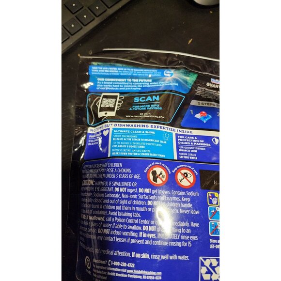 Finish Powerball Quantum Dishwasher Tabs - 37 Count for Ultimate Clean - Picture 2 of 6